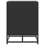 Banco zapatero madera de ingeniería y metal negro 60x40x53,5 cm