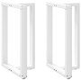 Patas de mesa de bar forma T 2 uds acero blanco 60x35x(91-92)cm