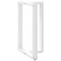 Patas de mesa de bar forma T 2 uds acero blanco 60x35x(91-92)cm