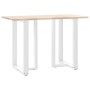 Patas de mesa de bar forma T 2 uds acero blanco 60x35x(91-92)cm