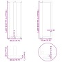 Patas de mesa bar forma T 2 uds acero blanco 40x35x(111-112) cm