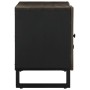 Mueble de TV madera maciza de mango negro 105x33x46 cm