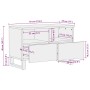 Mueble de TV madera maciza de mango negro 70x33x46 cm