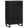 Aparador alto madera maciza de mango negro 60x33x100 cm
