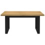 Mesa comedor NOAIN patas forma U madera maciza pino 160x90x75cm