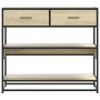Mesa consola de madera de ingeniería roble Sonoma 90x35x80 cm