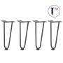 Patas de mesa tipo horquilla 4 uds acero macizo antracita 30 cm