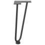 Patas de mesa tipo horquilla 4 uds acero macizo antracita 30 cm