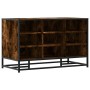 Banco zapatero madera de ingeniería roble ahumado 84x40x53,5 cm