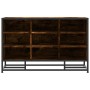 Banco zapatero madera de ingeniería roble ahumado 84x40x53,5 cm