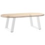 Patas de mesa de centro forma U 2uds acero blanco 60x(42-43) cm