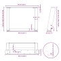 Patas de mesa de centro forma U 2uds acero blanco 60x(42-43) cm
