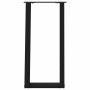 Patas de mesa consola en forma U 2 uds acero negro 28x(72-73)cm