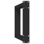 Patas de mesa consola en forma U 2 uds acero negro 28x(72-73)cm