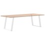 Patas para mesa de comedor en forma de U 2 uds acero blanco