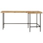 Escritorio madera maciza mango y hierro 165x110x77 cm
