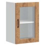 Armario de pared para cocina puerta cristal Porto madera vieja