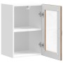 Armario de pared para cocina puerta cristal Porto madera vieja
