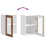 Armario de pared para cocina puerta cristal Porto madera vieja