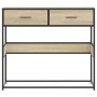 Mesa consola de madera de ingeniería roble Sonoma 90x35x80 cm