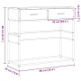 Mesa consola de madera de ingeniería roble Sonoma 90x35x80 cm