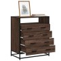 Cómoda de madera contrachapada roble marrón 70x41x70 cm