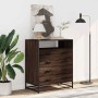 Cómoda de madera contrachapada roble marrón 70x41x70 cm