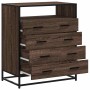 Cómoda de madera contrachapada roble marrón 70x41x70 cm