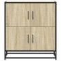 Aparador madera ingeniería roble Sonoma 68x35x76 cm