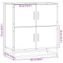 Aparador madera ingeniería roble Sonoma 68x35x76 cm