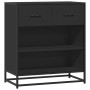 Aparador de madera de ingeniería negro 68x35x76 cm