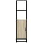 Aparador alto madera de ingeniería y metal 35,5x35x139 cm