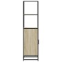 Aparador alto madera de ingeniería y metal 35,5x35x139 cm