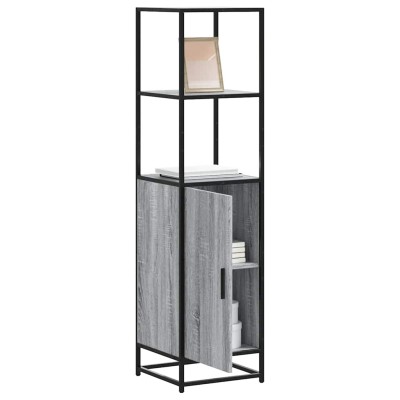 Aparador alto madera ingeniería metal gris sonoma 35,5x35x13 cm