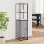 Aparador alto madera ingeniería metal gris sonoma 35,5x35x13 cm