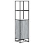 Aparador alto madera ingeniería metal gris sonoma 35,5x35x13 cm