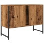 Mueble de lavabo madera de ingeniería envejecida 80x33x60 cm