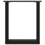 Patas de mesa de centro forma U 2uds acero negro 38x(42-43) cm