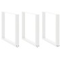 Patas para mesa centro forma U 3 uds blanco 90x(72-73) cm acero
