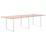 Patas para mesa centro forma U 3 uds blanco 90x(72-73) cm acero
