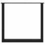 Patas para mesa centro forma U 2 uds acero negro 90x(72-73) cm
