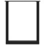 Patas para mesa centro forma U 3 uds acero negro 70x(72-73) cm
