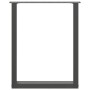 Patas para mesa centro forma U 2 uds acero negro 70x(72-73) cm
