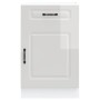 Mueble bajo cocina Kalmar madera ingeniería blanca alto brillo