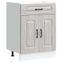 Mueble bajo de cocina Kalmar gris sonoma madera de ingeniería