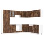 Mueble cocina Porto roble ahumado 14 pzas madera contrachapada