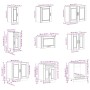 Mueble cocina Porto roble ahumado 14 pzas madera contrachapada