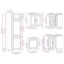 Mueble cocina Porto roble sonoma 14 pzas madera contrachapada