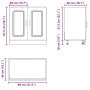 Mueble bajo para fregadero Kalmar gris sonoma 80x46x81,5 cm