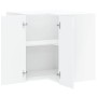 Armario de cocina de esquina pared Kalmar blanca de alto brillo